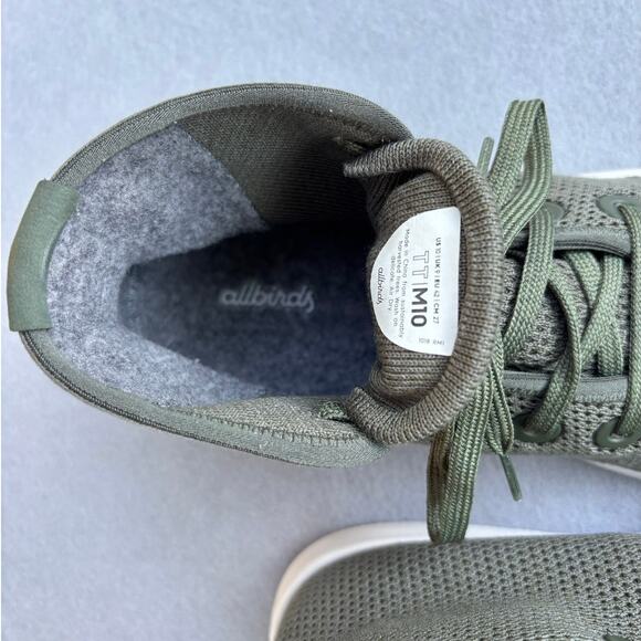 Mens Allbirds Tree Toppers Athletic Sneakers Olive Green high top US 10 EU42 - Picture 8 of 10